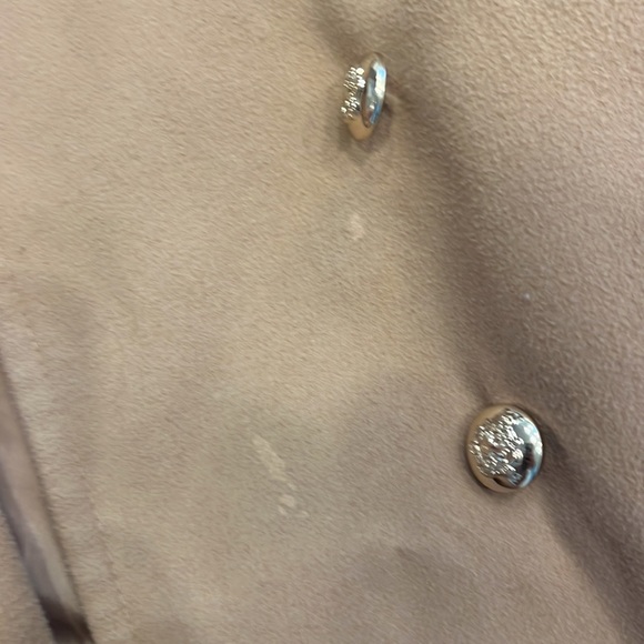 TOPSHOP camel pea coat with gold button detail! Size US 2. Small spots on front. - Picture 5 of 8